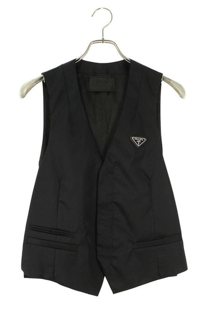 Prada Ugl77 S221 1wq8 Triangle Plate Nylon Vest Men's 44