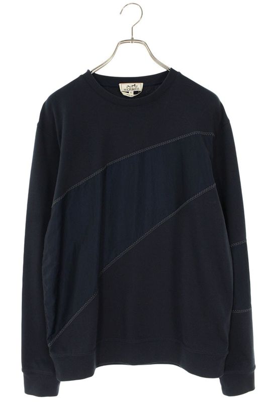 Hermes Nylon Cut Replacement Patchwork Sweatshirt Men's M