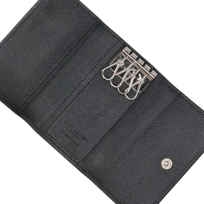 Saint Laurent Paris 685557 Leather 4-Ribbon Key Case Men's