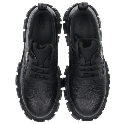 Fendi 7l1701 Metal Logo Leather Shoes Men's 8