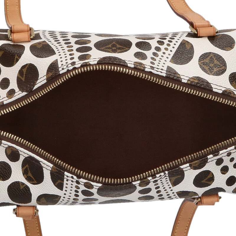 Louis Vuitton M40687 Papillon GM X Yayoi Kusama Monogram Pumpkin Dot Handbag