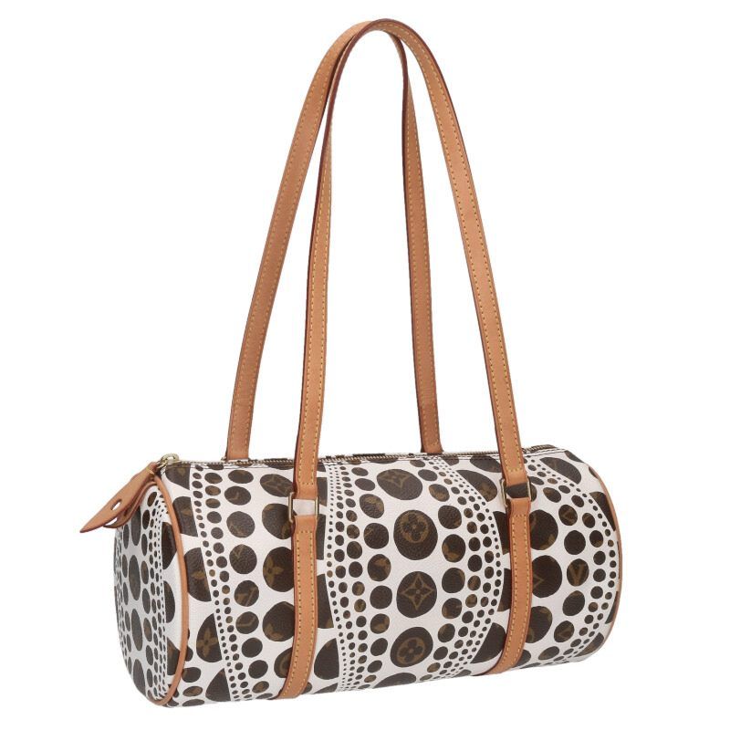 Louis Vuitton M40687 Papillon GM X Yayoi Kusama Monogram Pumpkin Dot Handbag