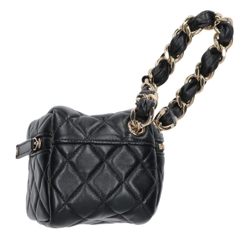 Chanel Mini Vanity Lamb Skin Chain Handbag Women