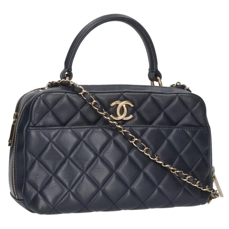 Chanel Trendy CC Lambskin Chain Bow Ring Shoulder Bag Women