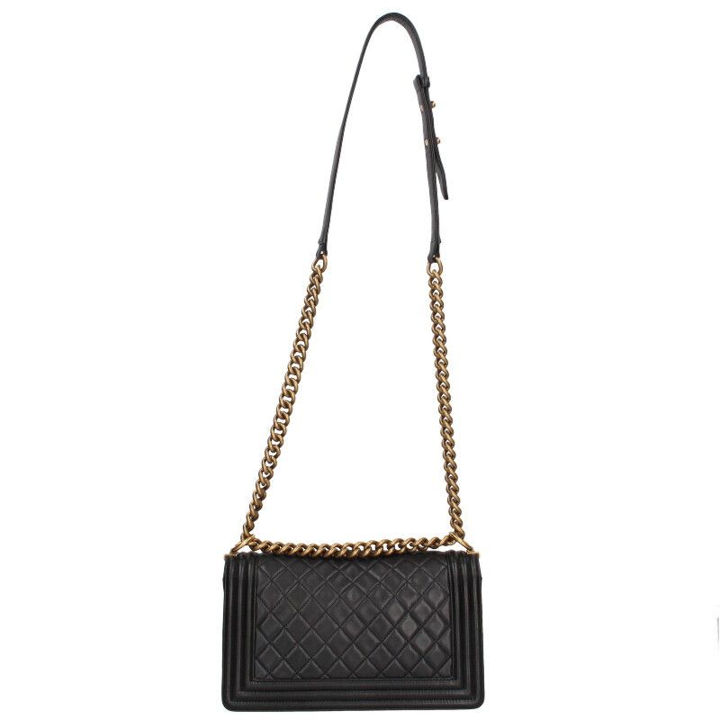 Chanel Boy Chanel 25 Lambskin Chain Shoulder Bag Women 25