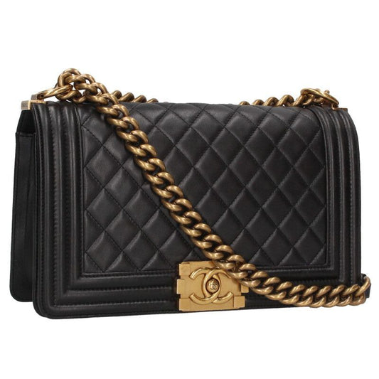 Chanel Boy Chanel 25 Lambskin Chain Shoulder Bag Women 25