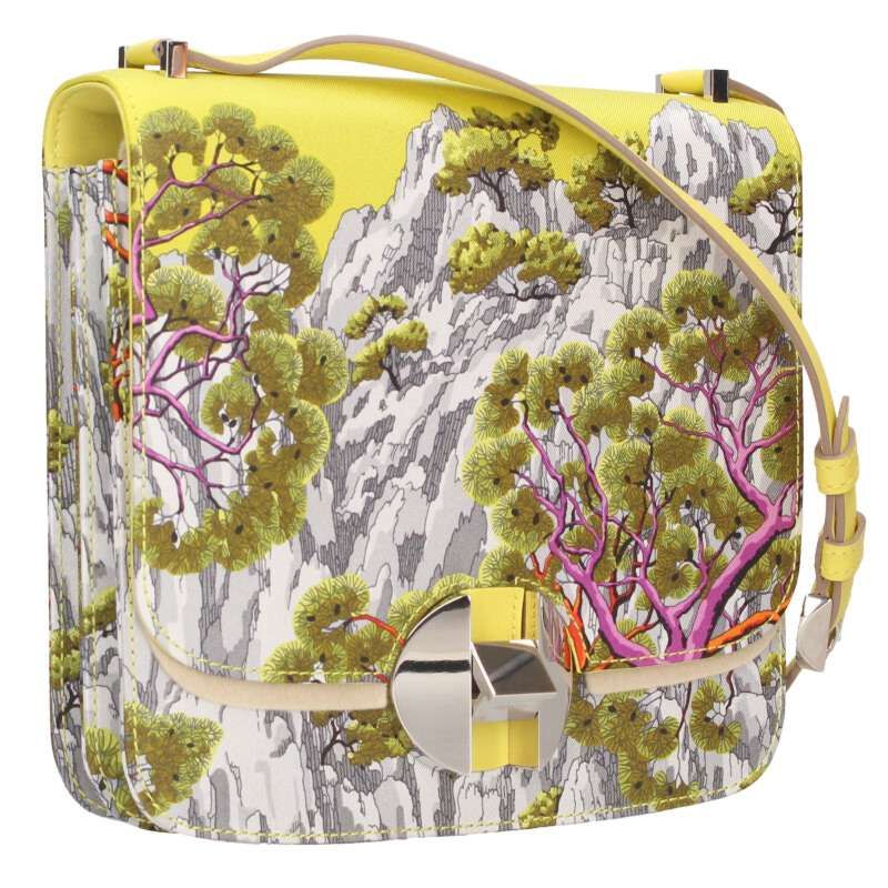 Hermes 2002-20 Y Engraved Svhardware Silk Vorsoft Shoulder Bag Women