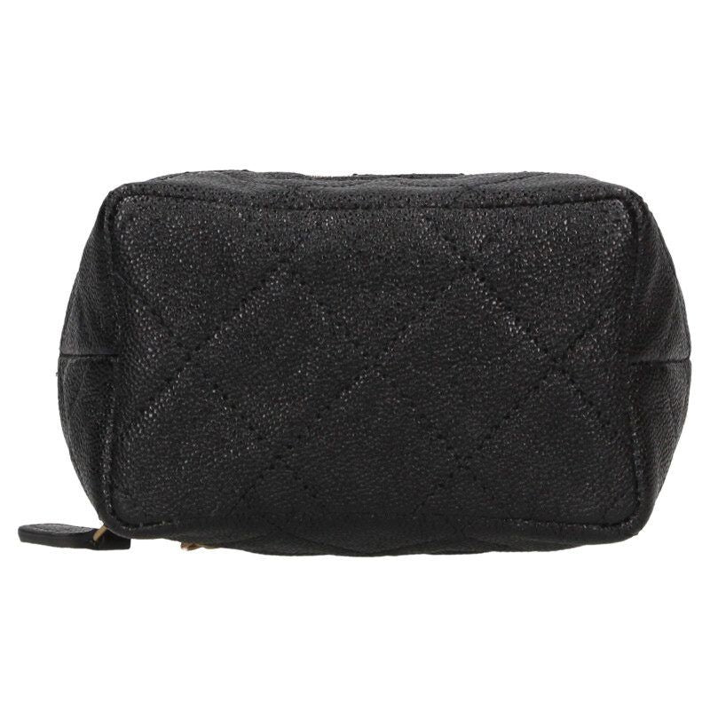 Chanel Mini Vanity Caviar Skin Chain Shoulder Bag Women