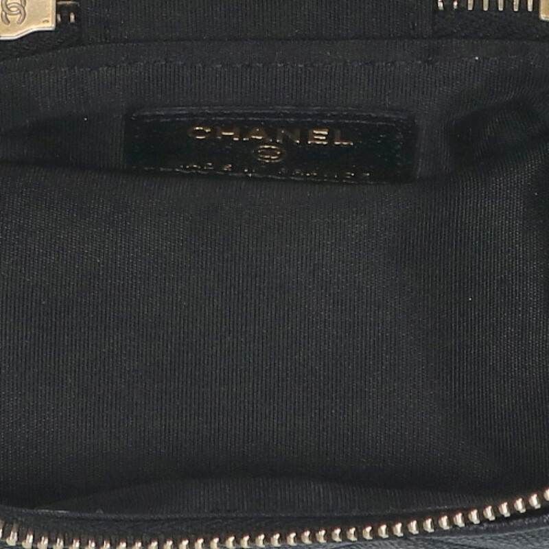 Chanel Mini Vanity Caviar Skin Chain Shoulder Bag Women