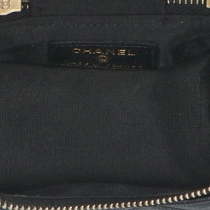 Chanel Mini Vanity Caviar Skin Chain Shoulder Bag Women