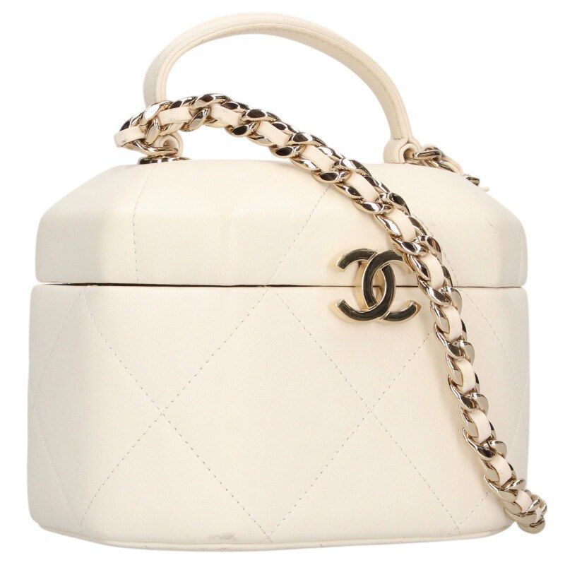 Chanel Vanity Lamb Skin Chain Shoulder Bag Women
