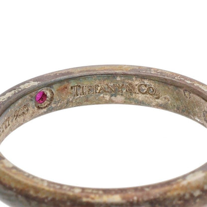 Tiffany & Co Elsa Peretti Stacking Silver 1 Ruby Ring Ladies #10