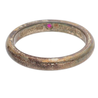 Tiffany & Co Elsa Peretti Stacking Silver 1 Ruby Ring Ladies #10