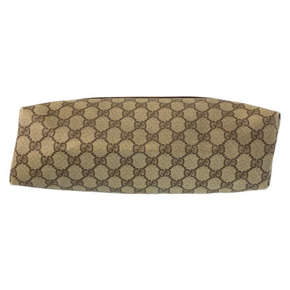 Gucci Vintage Sherry Line Old Gucci Beige GG Supreme Canvas Tote Shoulder Bag