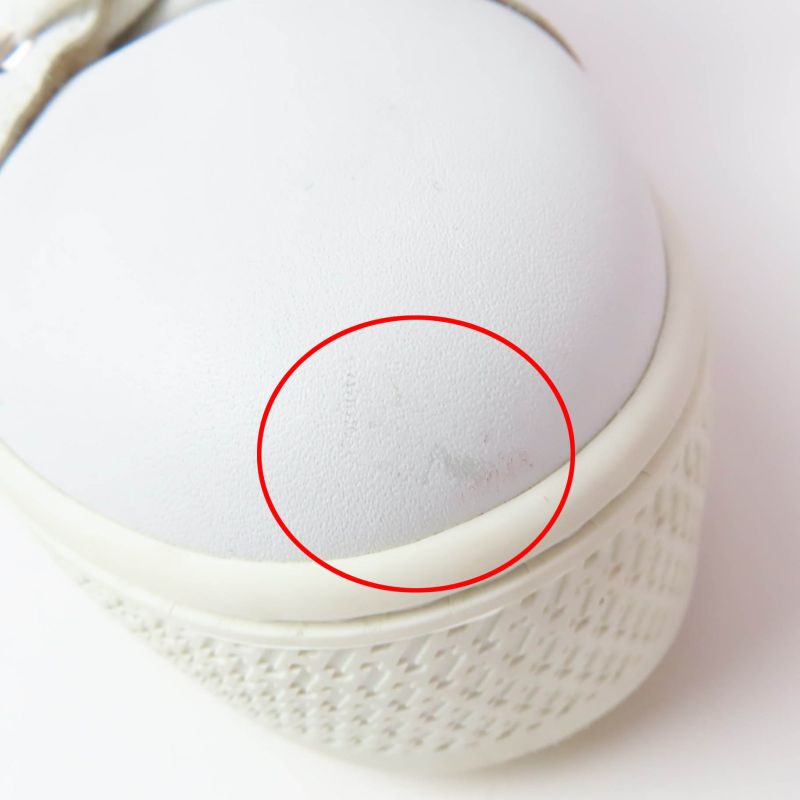 Hermes Dare H Logo Design Mouton Leather Low Cut Sneakers White Beige 38 with