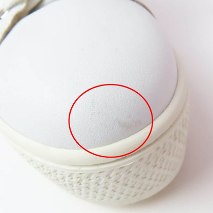 Hermes Dare H Logo Design Mouton Leather Low Cut Sneakers White Beige 38 with