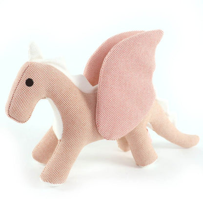 Hermes Dragon Epope Plush Toy, 100% Cotton, Rose Bougainvillea