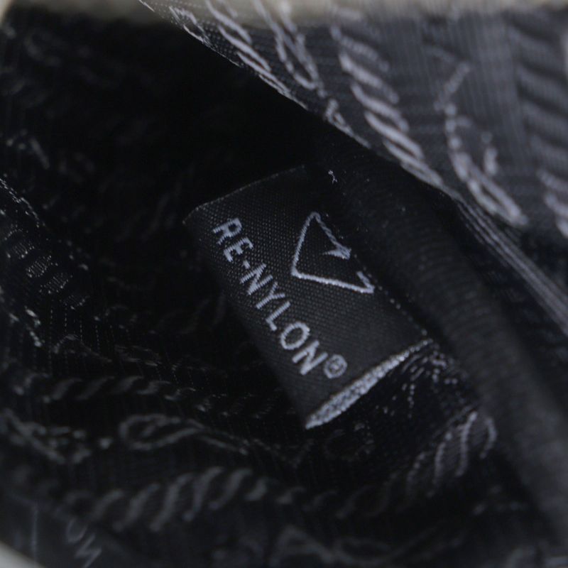 Prada Saffiano Leather Nylon Renylon Triangle Logo Plate Smartphone Case Bag