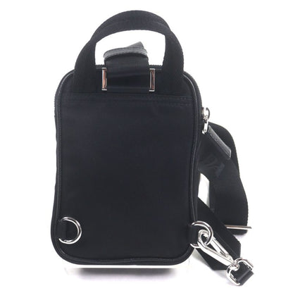 Prada Saffiano Leather Nylon Renylon Triangle Logo Plate Smartphone Case Bag