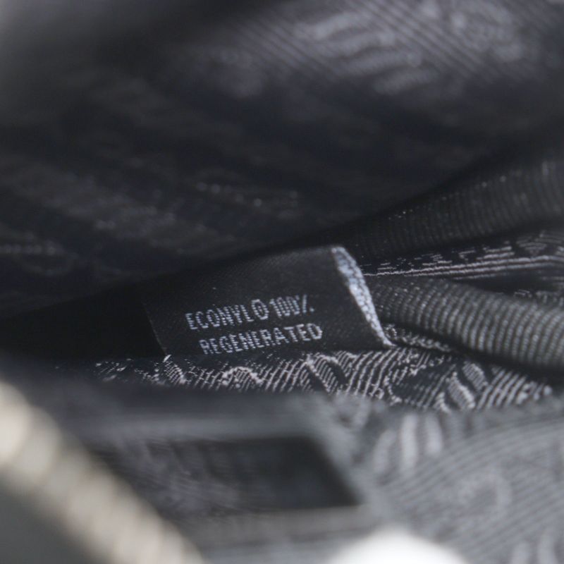 Prada Saffiano Leather Nylon Renylon Triangle Logo Plate Smartphone Case Bag