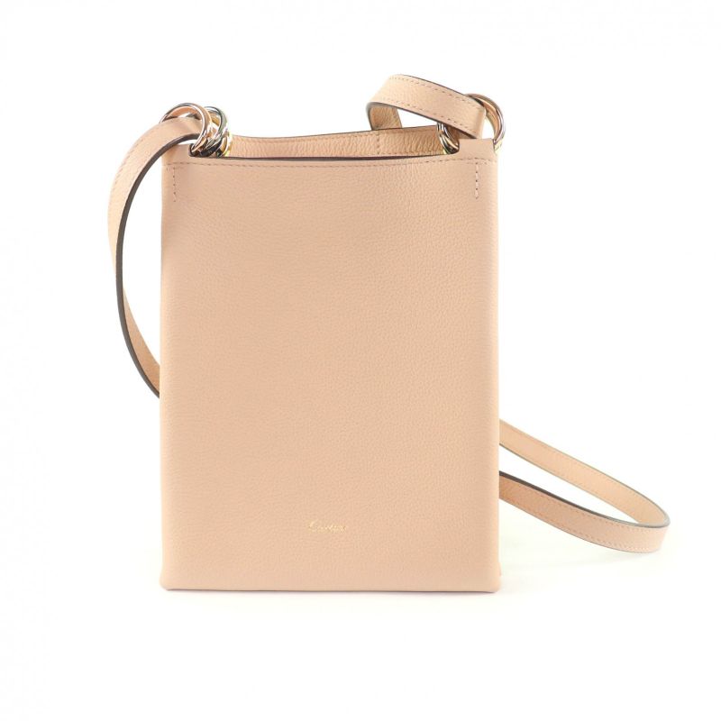 Cartier L1002481 Trinity 100th Anniversary Leather Shoulder Bag Pink Made in