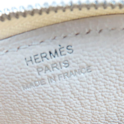 Hermes Paddock Chevre Silver Hardware Serie Hardware Coin Case Ivory U Engraved