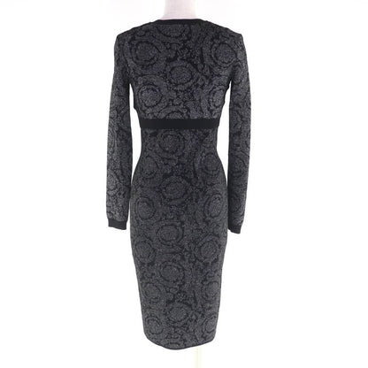 Versace 2023 1011020 1011396 Medusa Barocco Lurex Knit Cardigan + Cami Dress