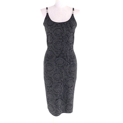 Versace 2023 1011020 1011396 Medusa Barocco Lurex Knit Cardigan + Cami Dress
