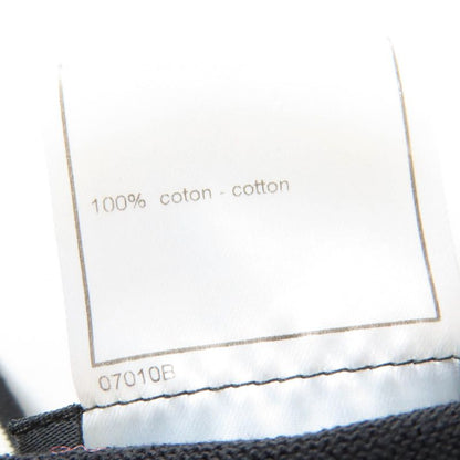 Chanel 98p P10600v00456 100% Cotton Coco Mark Button Short Sleeve Knit Black 38