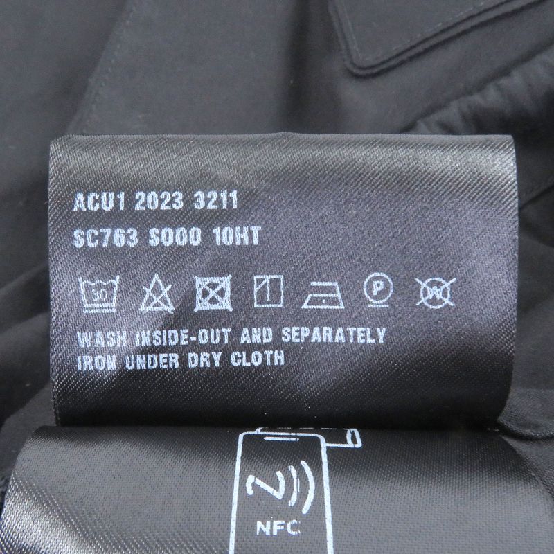 Prada 24ss Sc763 Half Zip Triangle Motif Cotton Blend Short Sleeve Shirt Black