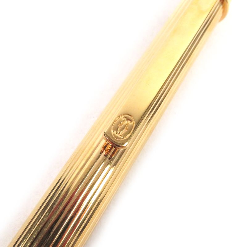 Cartier Striped Mast de Cartier Ballpoint Pen with Twist Gold Made in France