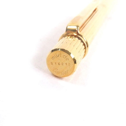 Cartier Striped Mast de Cartier Ballpoint Pen with Twist Gold Made in France