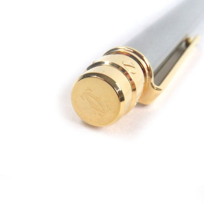Cartier Santos de Cartier Ballpoint Pen with Twist Silver Gold with Case Made