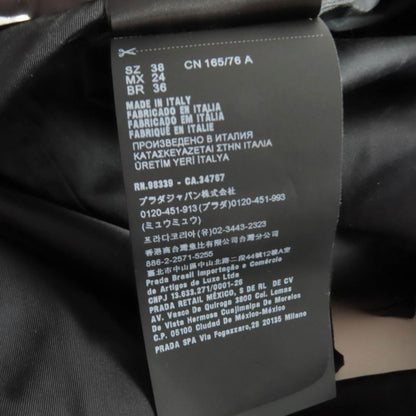 Prada 24x702 Renylon Triangle Logo Plate Short Sleeve Shirt with Pouch Black