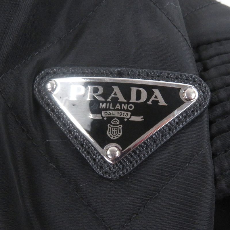 Prada 2022 Sgh036 Triangle Logo Triangle Plate Padded Quilted Jacket Blouson