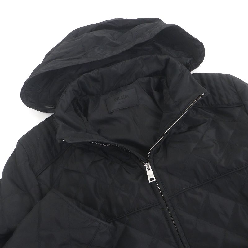 Prada 2022 Sgh036 Triangle Logo Triangle Plate Padded Quilted Jacket Blouson