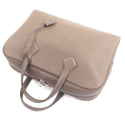 Hermes Victoria 2 12h Taurillon Clemence Leather Etoupe Silver Hardware