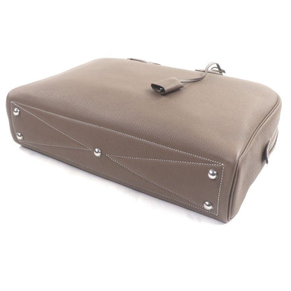 Hermes Victoria 2 12h Taurillon Clemence Leather Etoupe Silver Hardware