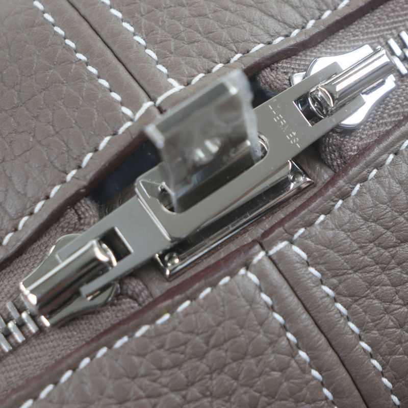 Hermes Victoria 2 12h Taurillon Clemence Leather Etoupe Silver Hardware