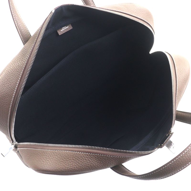 Hermes Victoria 2 12h Taurillon Clemence Leather Etoupe Silver Hardware