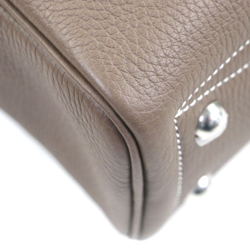 Hermes Victoria 2 12h Taurillon Clemence Leather Etoupe Silver Hardware