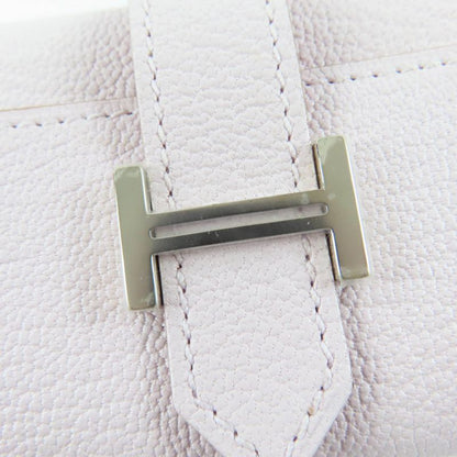 Hermes Bearn Chevre Mauve Père Silver Hardware 4ring Key Case Engraved W with