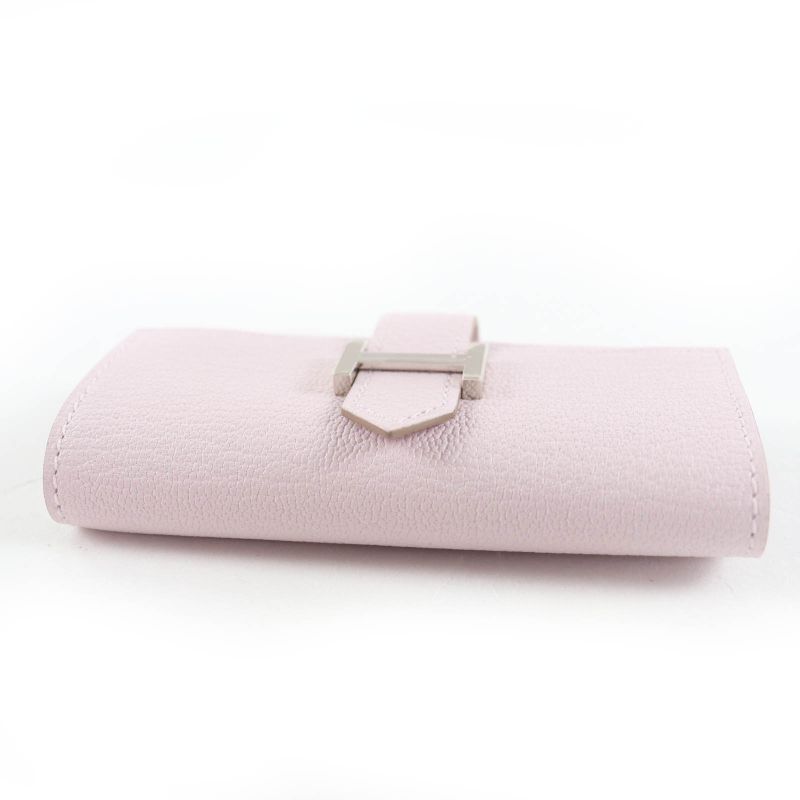 Hermes Bearn Chevre Mauve Père Silver Hardware 4ring Key Case Engraved W with