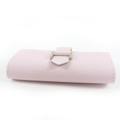 Hermes Bearn Chevre Mauve Père Silver Hardware 4ring Key Case Engraved W with
