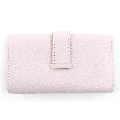 Hermes Bearn Chevre Mauve Père Silver Hardware 4ring Key Case Engraved W with