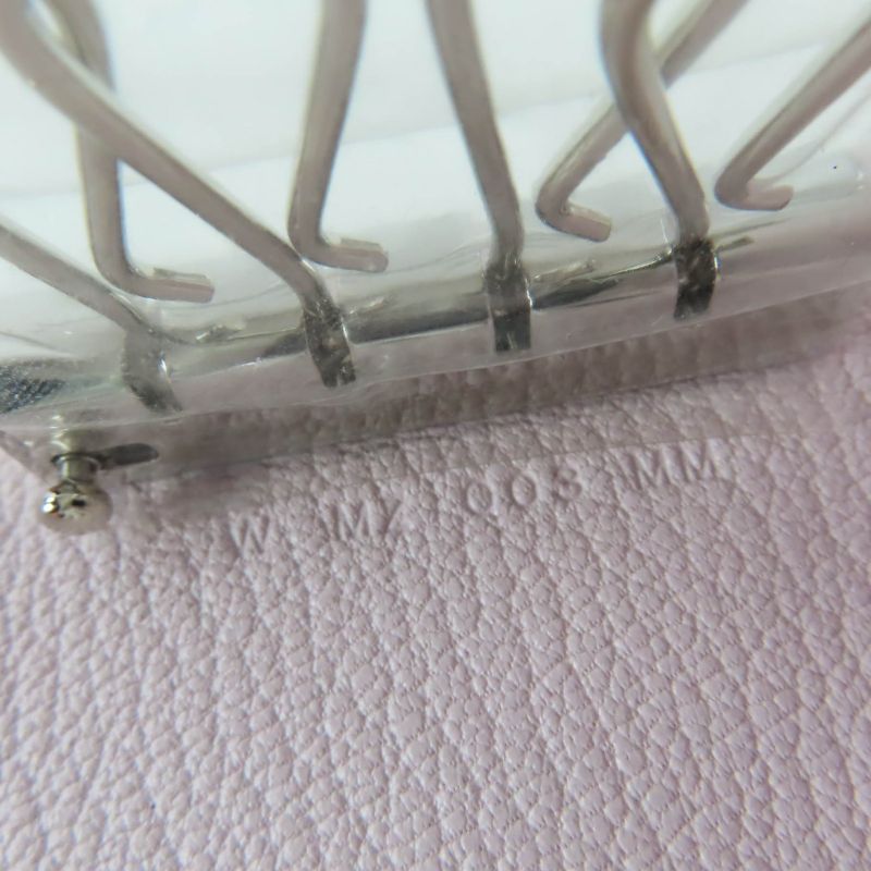 Hermes Bearn Chevre Mauve Père Silver Hardware 4ring Key Case Engraved W with