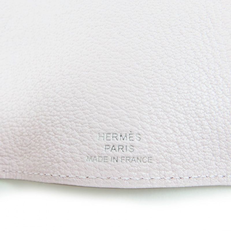Hermes Bearn Chevre Mauve Père Silver Hardware 4ring Key Case Engraved W with