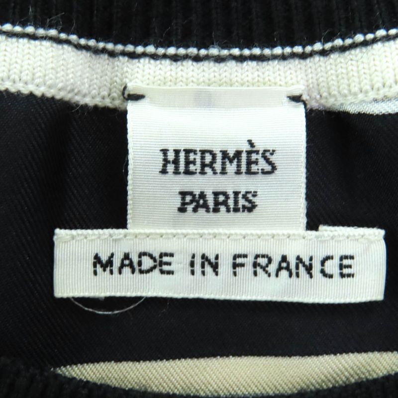 Hermes 23ss 3e2800d7 Twin Laine Exlibris Silk Cashmere Short Sleeve Knit