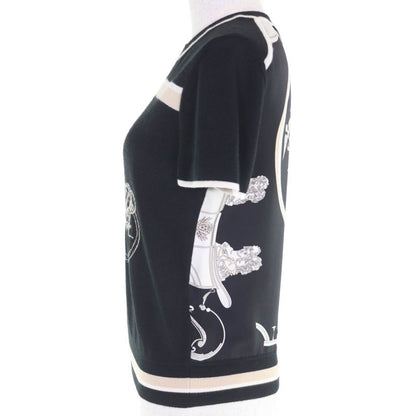 Hermes 23ss 3e2800d7 Twin Laine Exlibris Silk Cashmere Short Sleeve Knit