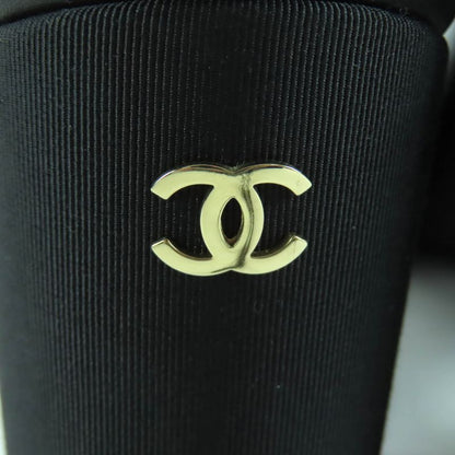 Chanel 22k G39529 Coco Mark Leather Ankle Boots with Gold Hardware Black 36